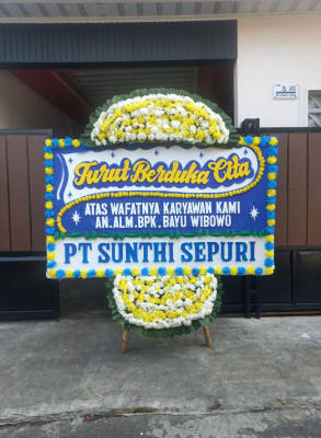Papan Bunga Duka di Wek Iii